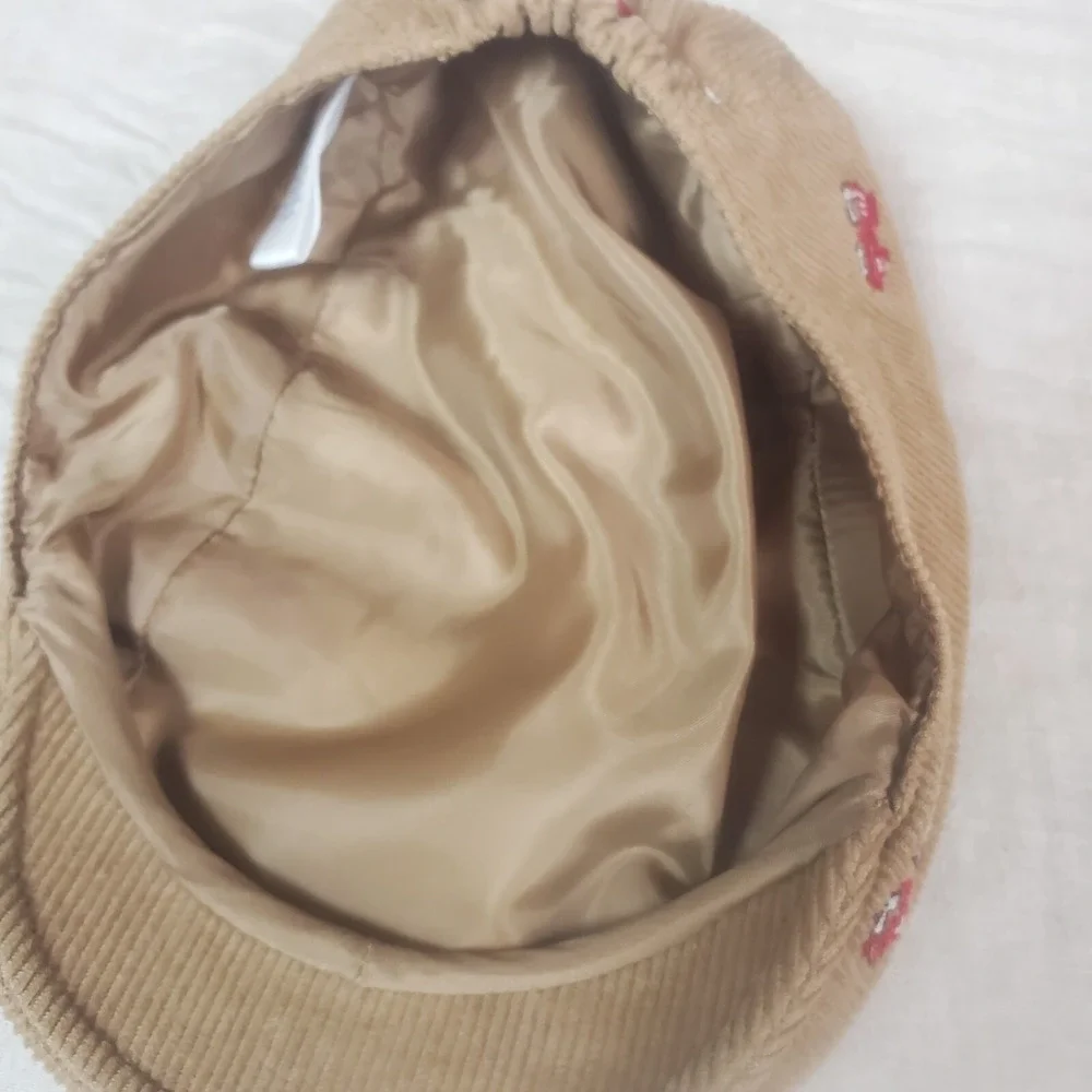 Gymboree Baby Boy Hat Tan Train Newsboys Corduroy 0-12 Months